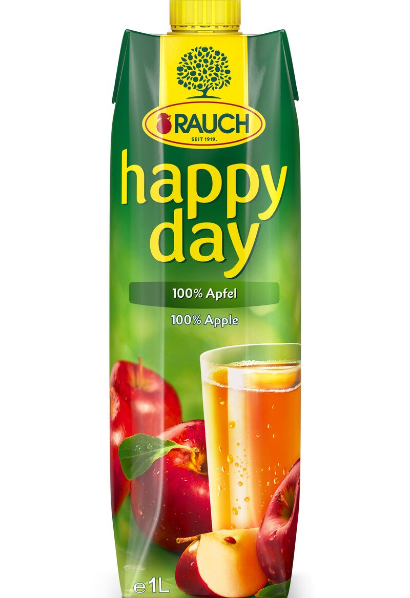 Happy Day Apfel 100% EW (12 Pck. à 1 Lt.)