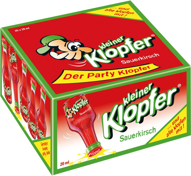 Klopfer Sauerkirsche Vodka Kart. (25 Fl. à 0,02 Lt.) 