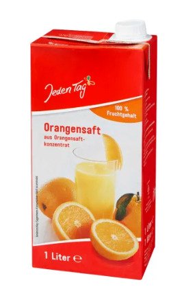 Orangensaft 100% Jeden Tag Kart. (12 Pck. à 1 Lt.) 