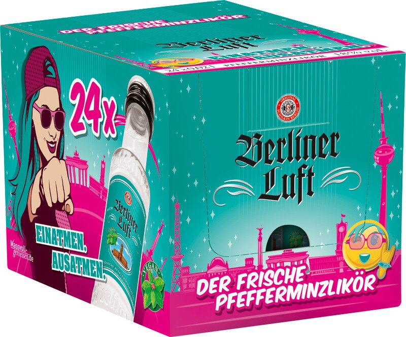 Berliner Luft Pfefferminzlikör Miniatur (24 Fl. à 0,02 Lt.)