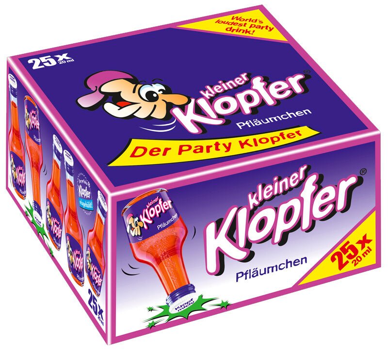 Klopfer Pfläumchen Kart. (25 Fl. à 0,02 Lt.) 