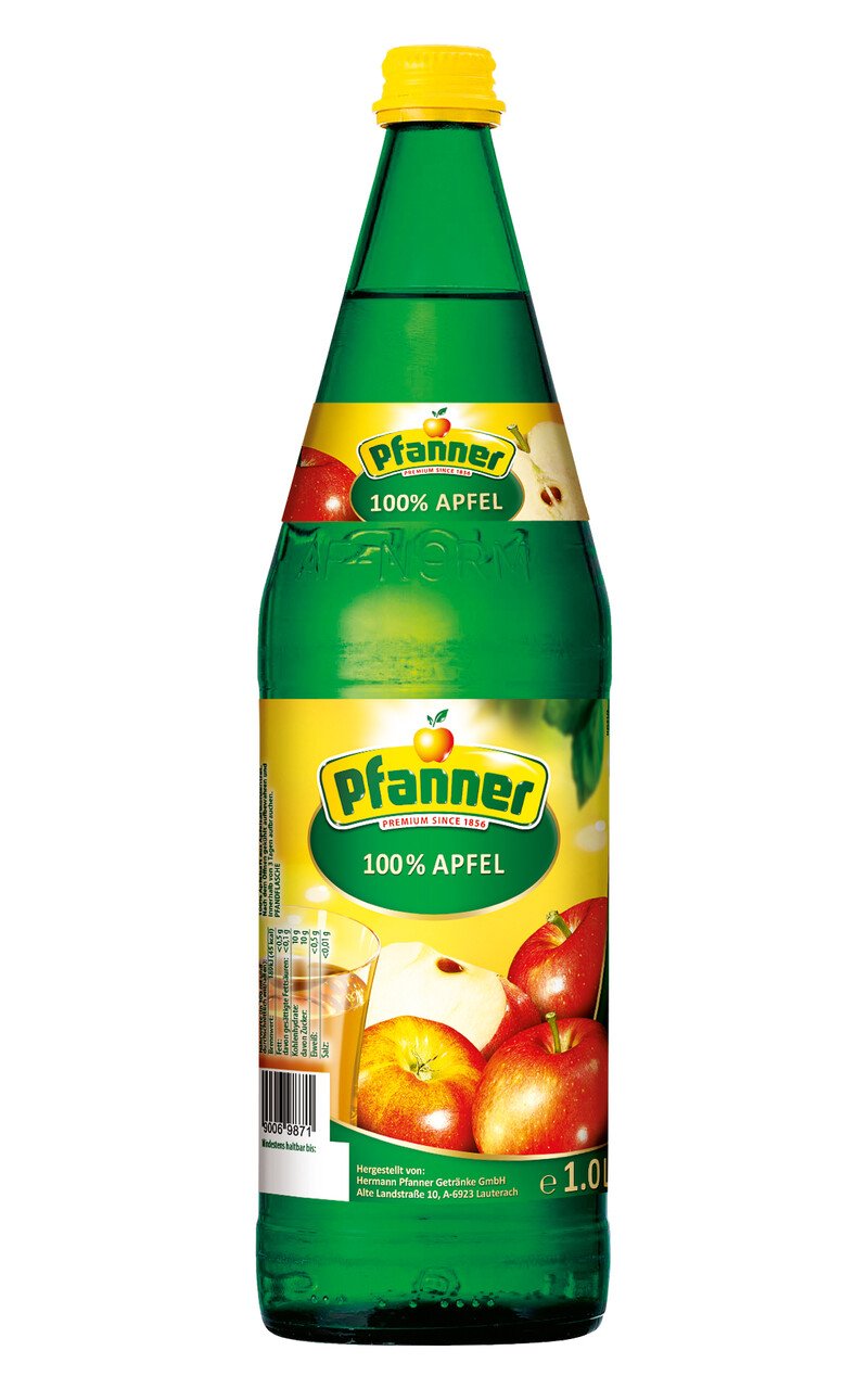 Pfanner Apfelsaft  Ki. (12 Fl. à 1 Lt.) 